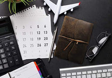 Load image into Gallery viewer, Katell - A5 Handmade Leather Journal With Distressed Leather Design - Recycled Cotton Paper