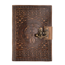 Load image into Gallery viewer, Ciannait - A5 Handmade Leather Journal - Superbly Handcrafted Celtic Design – 18x13cm - Dreamkeeper Journals