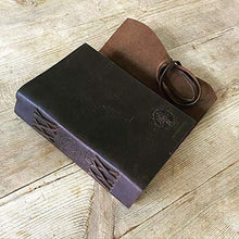 Load image into Gallery viewer, Katell - A5 Handmade Leather Journal With Distressed Leather Design - Recycled Cotton Paper
